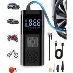 Compresseur � air portatif, gonfleur pneus voiture sans fil avec jauge, mini compresseur 150psi, accessoire ...