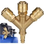 Compresseur de tuyau d?air, raccord air comprim� � 3 voies avec 3 raccords, raccord air comprim� 1 / ...