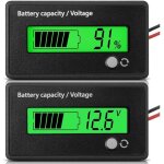 Compteur de batterie dc 12v 24v 36v 48v 72v avec alarme indicateur moniteur de capacit� de batterie voltm�tre ...