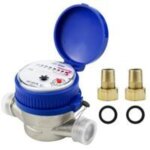 Compteur d'eau de jardin 1 / 2 , horloge � eau froide calibr�e, compteur de robinet avec accessoires ...