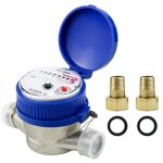 Compteur d'eau de jardin 1 / 2 , horloge � eau froide calibr�e, compteur de robinet avec accessoires ...