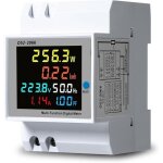 Compteur electrique consommation, 100a 6 en1 rail din 220v de compteur de facteur de fr�quence de puissance ...