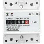 Compteur �lectrique, monophas� 4p led din rail consommation d'�nergie wattm�tre compteur d'�nergie, 1040a ...
