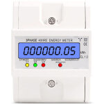 [jamais utilis�] compteur d'energie num�rique triphas� compteur �lectrique num�rique � rail din 3 x 220v ...