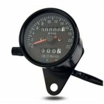 Compteur de vitesse m�canique pour moto cafe racer r�tro personnalis� avec indicateur led odom�tre 220 ...
