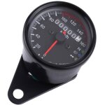 Compteur de vitesse de moto universel 12 v tachym�tre jauge de vitesse r�tro�clairage led compteur kilom�triqu ...