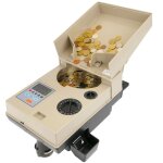 Primematik - compteuse et trieuse de monnaie portable avec classificateur euro 2000 pi�ces par minute ...