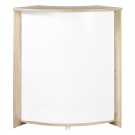 Comptoir de bar bois clair et blanc snack 96cm