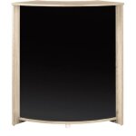 Comptoir de bar ch�ne naturel et noir snack 96cm