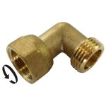 Comptoir de picardie - sans marque coude laiton mle / femelle 20 / 27 (3 / 4') avec crou libre