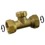 Comptoir de picardie - sans marque t  visser laiton f 12 x 17 pour tube en cuivre