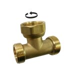 Comptoir de picardie - sans marque t  visser laiton m 15 x 21 pour tube en cuivre