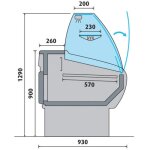 Comptoir rfrigr d'exposition bomb - froid statique - afi collin lucy