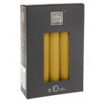 Comptoirdelabougie - lot de 10 bougies bton 'hugo' 16cm moutarde