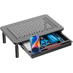 Computer monitor stand with storage, desk monitor riser 3 height adjustable, laptop riser with airflow ...