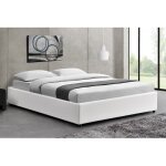Concept - usine - cadre de lit blanc avec coffre de rangement intgr - kennington