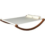 Hamac � bascule 2 personnes en bois beige amadora