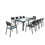 Concept - usine - console extensible et 10 chaises en aluminium olhao