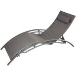 Concept - usine - transat ajustable et empilable avec pieds en acier gris limea Concept - usine - transat ajustable et empilable avec pieds en acier gris limea