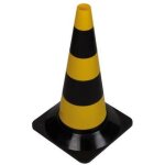 C�ne de signalisation jaune / noir - 50 cm