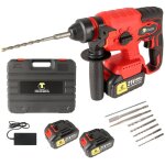 Conentool marteau perforateur sans fil brushless 21v, 2 batteries 4. 0ah 1 chargeur, sds - plus 0 - 1500rpm, ...