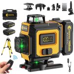 Conentool - niveau laser auto - nivelant cran lcd - 16 line ligne laser verte 360 horizontal et verticale ...
