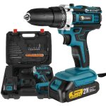 Conentool ? perceuse visseuse  percussion 21v 45 nm ? 2 batteries 2ah ? coffret avec chargeur et 30 ...