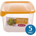 Conglateur coffre - fort rectangulaire en plastique alimentaire de rservoirs 5 pices (3 l), plastique, ...