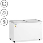 Congélateur professionnel vitré 360 litres verrouillable aluminium blanc Congélateur professionnel vitré 360 litres verrouillable aluminium blanc