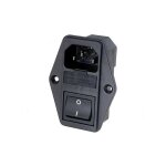 Connecteur d'alimentation ac + porte - fusible + interrupteur iec60320 4304. 6058 Connecteur d'alimentation ac + porte - fusible + interrupteur iec60320 4304. 6058