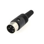 Connecteur droit din m�le � 4 broches � souder dc - 015