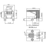 Connectique rj45 encitech rjju - 88 - 142 - e3h - 033 3253 - 0025 - 02 rj45 embase femelle horizontale ...