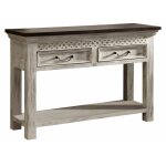 Console 115x40 manguier ciré blanc antique castle - antik 269 Console 115x40 manguier ciré blanc antique castle - antik 269
