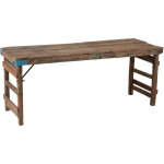 Console 170x58x68 cm en bois recycl� et m�tal