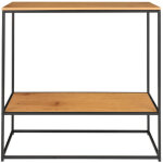 Console 2 �tag�res en bois et m�tal - bois clair - vita