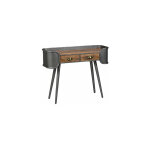 M&s - console 2 tiroirs 100x35x77 cm en palissandre et acier - suwa