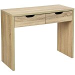 Meuble console 2 tiroirs en bois h 80 cm - atmosphera
