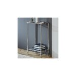 M&s - console 50x25x75 cm en verre et m�tal chrom�