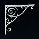 Dandibo - console 50x50 cm bandeau blanc fer forg mtal connecteur d'angle angle