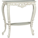 Biscottini - console en bois , finition blanc antique fabrique en italie