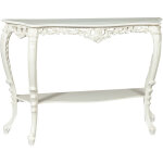 Biscottini - console en bois , finition blanc antique fabrique en italie