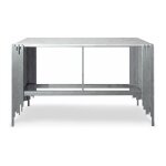 Paris prix - console design 'manala' 152cm blanc & argent