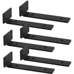 Console pour �tag�re en l, supports d'�tag�re flottants robustes, lot de 6 supports - 4 x 15 cm