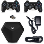 Console de jeux vid�o game box player x6 avec plus de 15 000 jeux, wi - fi 64 go, 4k hd et 2 manettes ...