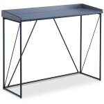 Calicosy - console structure noir avec plateau gris - l100 cm gris anthracite