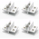 Consoles et taquets pour �tag�res lot de 4 pinces en forme de t pour verre sur 3 panneaux lat�raux, douches, ...