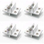 Consoles et taquets pour �tag�res lot de 4 pinces en forme de t pour verre sur 3 panneaux lat�raux, douches, ...