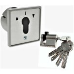 Contacteur a cl� inverseur pour rideau roulant klose besser � encastrer. avec cylindre (30x10) - 5 cl�s ...