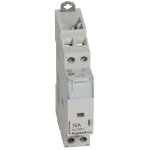 Contacteur de puissance cx bobine 230v sans commande manuelle 2 ples 250v 16a contact o + f 1 module ...