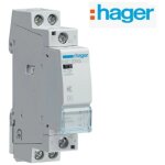 Hager ? contacteur silencieux 25a esc225s ? 230v ? 2 p�les pour circuits d'�clairage et chauffage ? montage ...